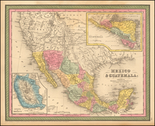 Texas, Southwest, Mexico and California Map By Thomas, Cowperthwait & Co.