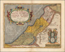 Holy Land Map By Abraham Ortelius