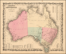 Australia Map By Benjamin P Ward  &  Alvin Jewett Johnson