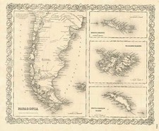 South America, Australia & Oceania and Other Pacific Islands Map By Joseph Hutchins Colton