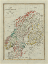 Scandinavia, Sweden, Norway and Finland Map By Weimar Geographische Institut