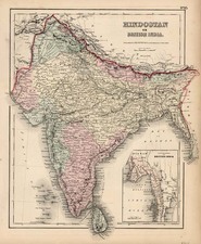 Asia, Asia and India Map By Joseph Hutchins Colton