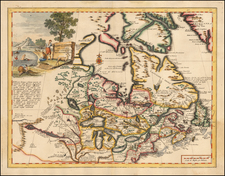 Midwest and Canada Map By Giambattista Albrizzi