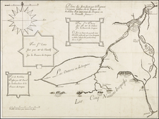 Vermont, New York State and Canada Map By François Joseph Le Mercier