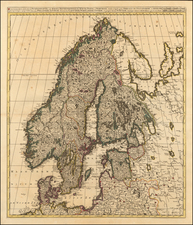 Baltic Countries, Scandinavia and Finland Map By Gerard & Leonard Valk