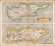 Cyprus and Greece Map By Abraham Ortelius