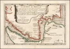 Argentina and Chile Map By Nicolas de Fer