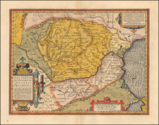 Romania and Balkans Map By Abraham Ortelius