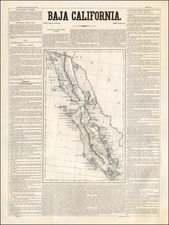 Baja California Map By Antonio Garcia y Cubas