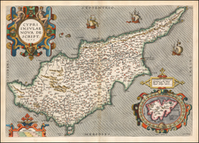 Cyprus Map By Abraham Ortelius