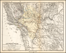 Arizona, Utah, Nevada, Utah and California Map By Augustus Herman Petermann