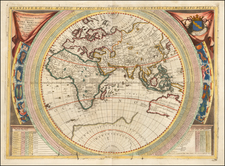 Eastern Hemisphere, Indian Ocean, Asia, Africa, Pacific and Australia Map By Vincenzo Maria Coronelli