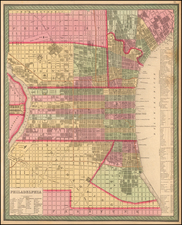 Pennsylvania and Philadelphia Map By Thomas, Cowperthwait & Co.