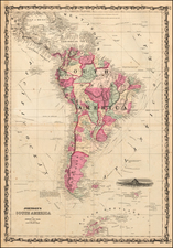 South America Map By Alvin Jewett Johnson  &  Ross C. Browning