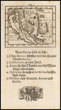 Baja California, California and California as an Island Map By Johann Ulrich Muller