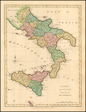 Southern Italy and Sicily Map By Robert Wilkinson