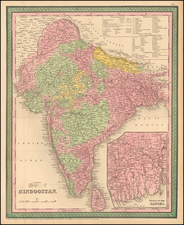 India and Central Asia & Caucasus Map By Thomas, Cowperthwait & Co.