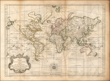 World Map By Jacques Nicolas Bellin