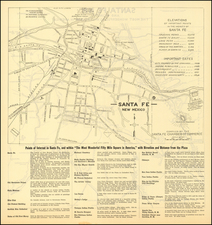 New Mexico Map By Santa Fe Chamber of Commerce