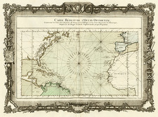 World, Atlantic Ocean, United States and Caribbean Map By Buy de Mornas