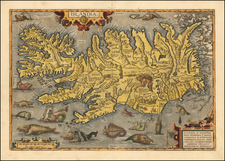 Iceland Map By Abraham Ortelius