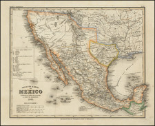 Texas, Southwest, Rocky Mountains, Mexico and California Map By Joseph Meyer / Carl Radefeld