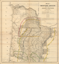 Oregon Map By Oregon & California Railroad Company