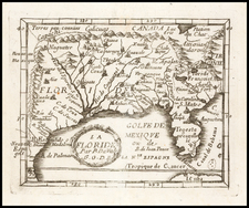 Florida and South Map By Pierre Du Val