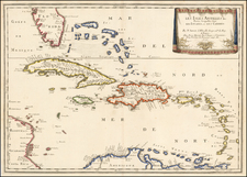 Caribbean Map By Nicolas Sanson