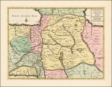 Central Asia & Caucasus and Turkey & Asia Minor Map By Johannes Covens / Pierre Mortier