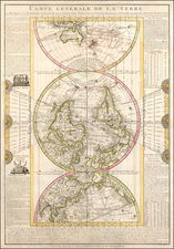 World, Polar Maps, Celestial Maps and Curiosities Map By Louis Flecheux