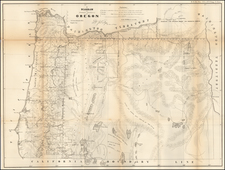 Oregon Map By U.S. General Land Office Survey