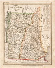 New Hampshire and Vermont Map By Joseph Meyer