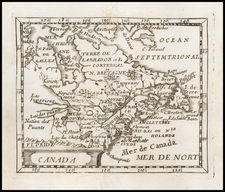 New England, Midwest and Canada Map By Pierre Du Val