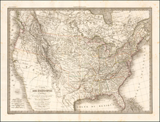 United States Map By Alexandre Emile Lapie