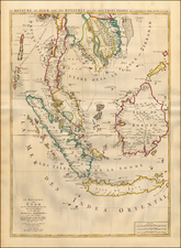 Southeast Asia, Singapore, Indonesia and Malaysia Map By Pierre Mortier