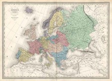 Europe and Europe Map By Adolphe Hippolyte Dufour
