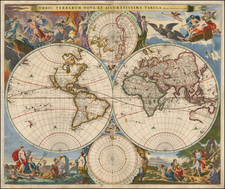 World and World Map By Nicolaes Visscher I