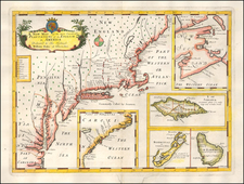 United States, New England, Mid-Atlantic, Caribbean and Canada Map By Edward Wells