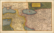 Central Asia & Caucasus, Middle East, Holy Land, Persia & Iraq and Turkey & Asia Minor Map By Cornelis de Jode