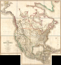 United States, North America and Canada Map By James Wyld