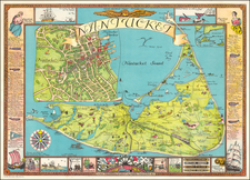 Massachusetts and Pictorial Maps Map By George C. Miller & Son / Ruth Haviland Sutton