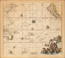 Japan, Australia & Oceania, Pacific, Australia, Oceania, New Zealand, Other Pacific Islands and California as an Island Map By Reiner & Joshua Ottens