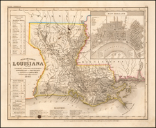 Louisiana Map By Joseph Meyer  &  Carl Radefeld