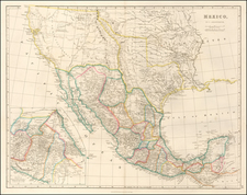 Texas, Southwest, Rocky Mountains and California Map By John Arrowsmith