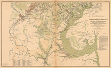 Mid-Atlantic, South and Southeast Map By Julius Bien & Co.