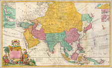 Asia, Australia & Oceania and Oceania Map By Herman Moll