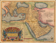 Turkey, Mediterranean, Middle East and Turkey & Asia Minor Map By Abraham Ortelius