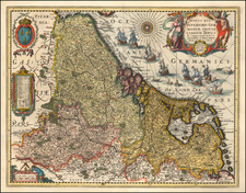 Netherlands Map By Pieter van den Keere