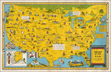 United States and Pictorial Maps Map By Louise E. Jefferson